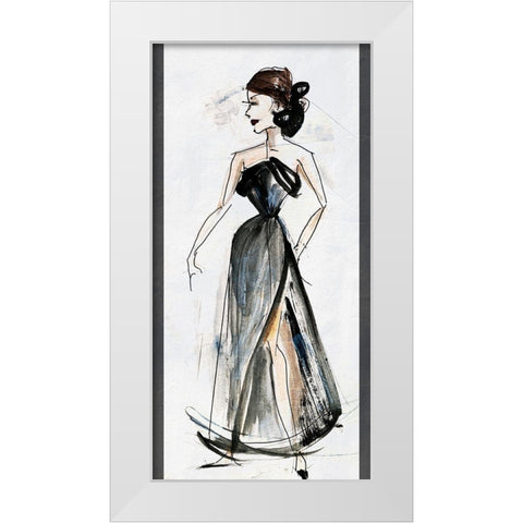 Fashion Deux White Modern Wood Framed Art Print by Fagalde, Jarman