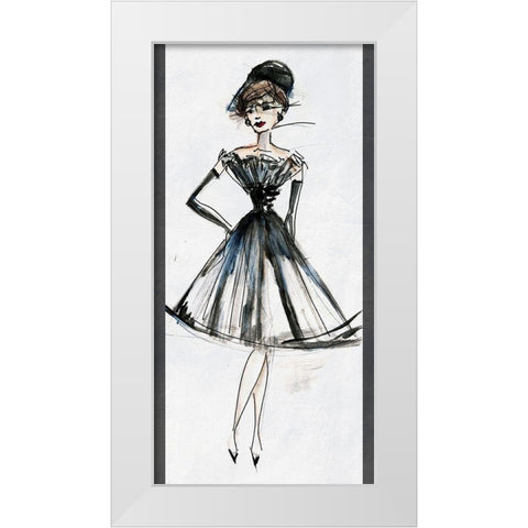 Fashion Trois White Modern Wood Framed Art Print by Fagalde, Jarman