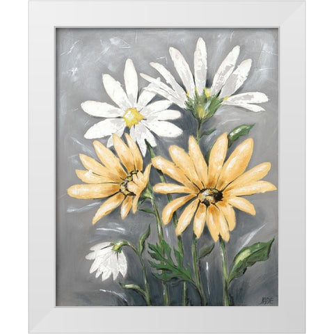 Summer Daisies II White Modern Wood Framed Art Print by Reynolds, Jade