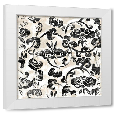 Parchment Brocade II White Modern Wood Framed Art Print by Vess, June Erica