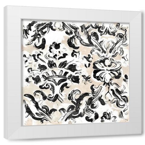 Parchment Brocade VI White Modern Wood Framed Art Print by Vess, June Erica