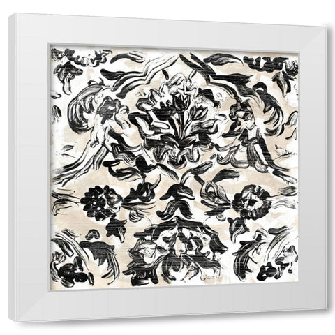 Parchment Brocade VII White Modern Wood Framed Art Print by Vess, June Erica