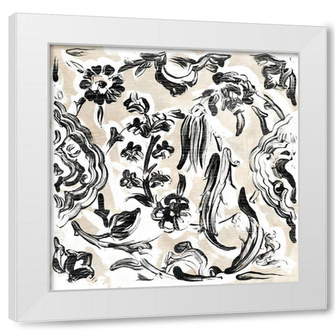 Parchment Brocade VIII White Modern Wood Framed Art Print by Vess, June Erica