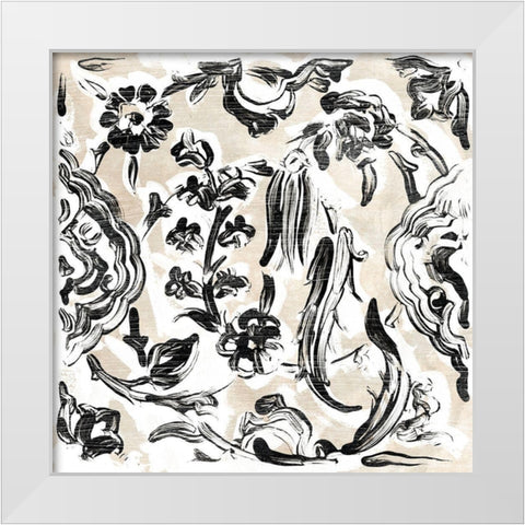 Parchment Brocade VIII White Modern Wood Framed Art Print by Vess, June Erica