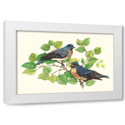 Song Birds I White Modern Wood Framed Art Print by OToole, Tim