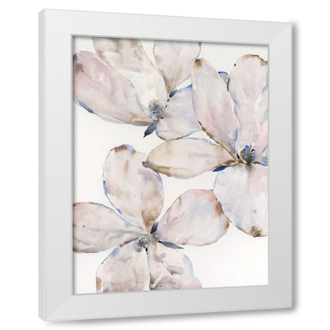 Soft Wind Flowers I White Modern Wood Framed Art Print by OToole, Tim