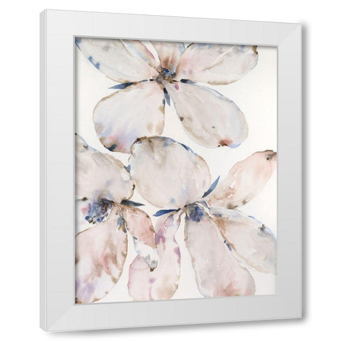 Soft Wind Flowers II White Modern Wood Framed Art Print by OToole, Tim