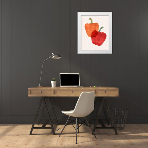 Organic Veg VII White Modern Wood Framed Art Print by Barnes, Victoria