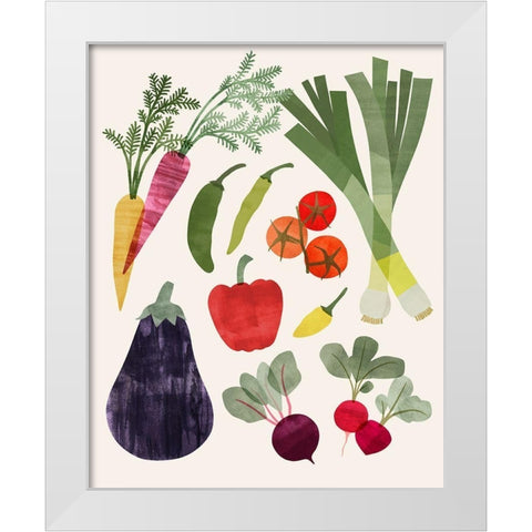 Garden Offering I White Modern Wood Framed Art Print by Barnes, Victoria