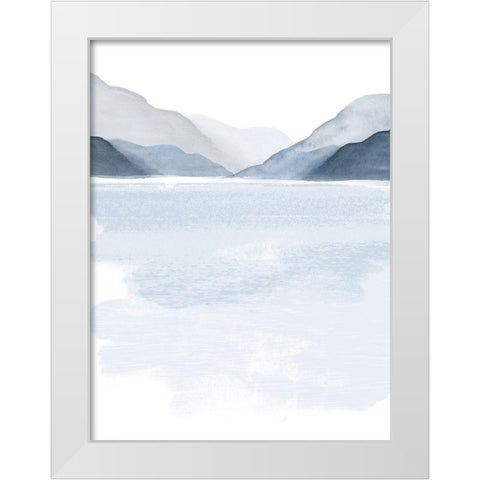 Glacial Lake I White Modern Wood Framed Art Print by Barnes, Victoria