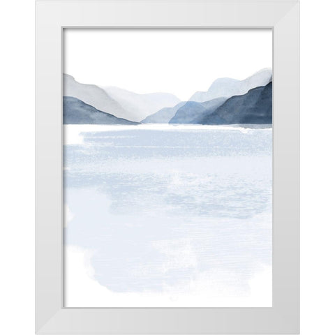 Glacial Lake II White Modern Wood Framed Art Print by Barnes, Victoria