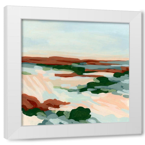 Rust Sea Valley I White Modern Wood Framed Art Print by Vess, June Erica