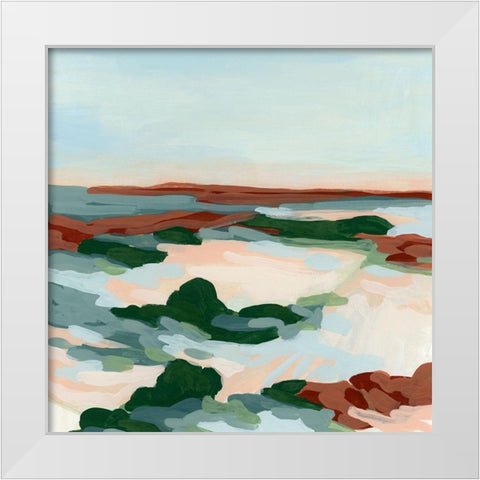 Rust Sea Valley II White Modern Wood Framed Art Print by Vess, June Erica
