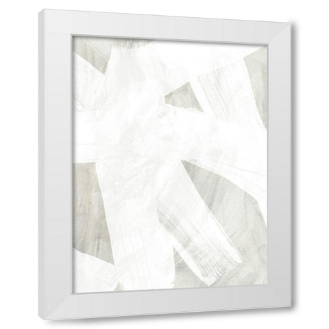 Stone Brush II White Modern Wood Framed Art Print by Vess, June Erica