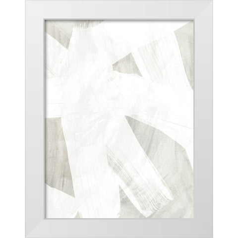 Stone Brush II White Modern Wood Framed Art Print by Vess, June Erica