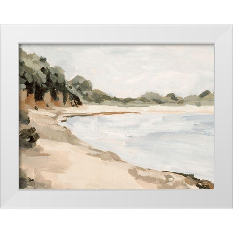 Bluff Bay II White Modern Wood Framed Art Print by Barnes, Victoria