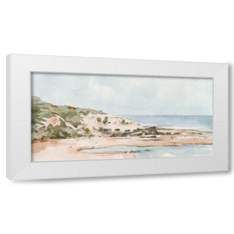 Neutral Seaside I White Modern Wood Framed Art Print by Caroline, Emma