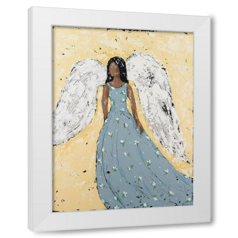 Earthly Angel III White Modern Wood Framed Art Print by Reynolds, Jade