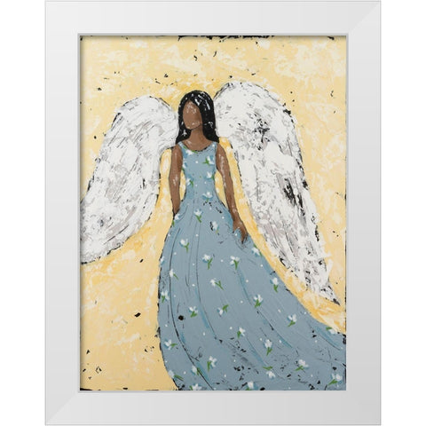 Earthly Angel III White Modern Wood Framed Art Print by Reynolds, Jade