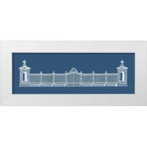 Custom Graphic Palace Gate I White Modern Wood Framed Art Print by Gibbs, James
