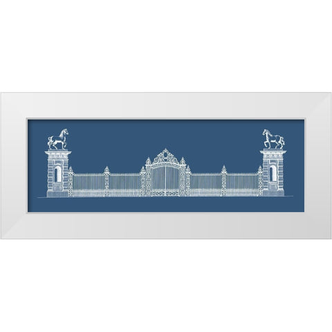 Custom Graphic Palace Gate II White Modern Wood Framed Art Print by Gibbs, James