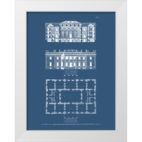 Custom Graphic Building and Plan VI White Modern Wood Framed Art Print by Gibbs, James