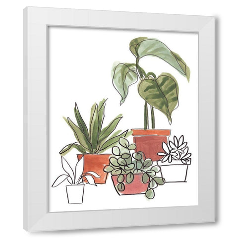 Home Grown I White Modern Wood Framed Art Print by Vess, June Erica