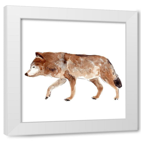 Simple Lodge Animals II White Modern Wood Framed Art Print by Vess, June Erica