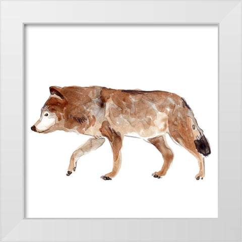 Simple Lodge Animals II White Modern Wood Framed Art Print by Vess, June Erica