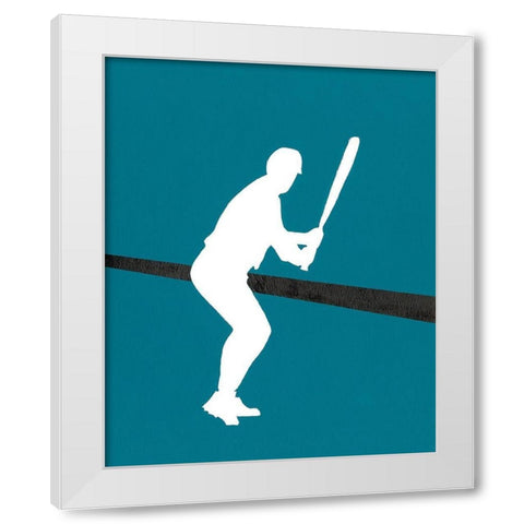 Its All About the Game II White Modern Wood Framed Art Print by Moore, Regina