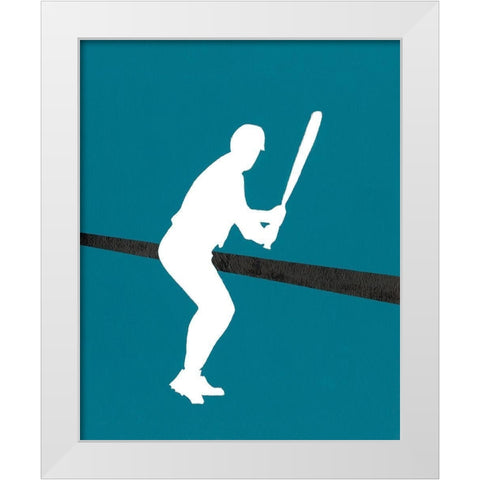 Its All About the Game II White Modern Wood Framed Art Print by Moore, Regina