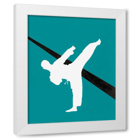 Its All About the Game V White Modern Wood Framed Art Print by Moore, Regina