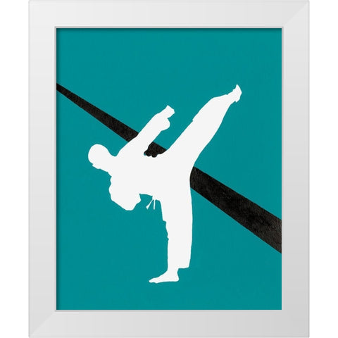 Its All About the Game V White Modern Wood Framed Art Print by Moore, Regina