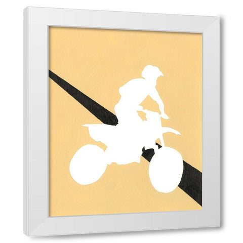 Its All About the Game VII White Modern Wood Framed Art Print by Moore, Regina