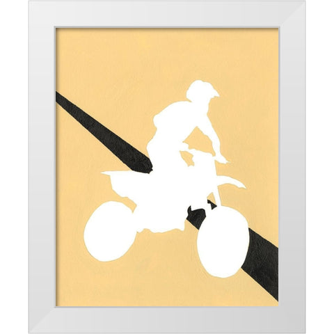 Its All About the Game VII White Modern Wood Framed Art Print by Moore, Regina