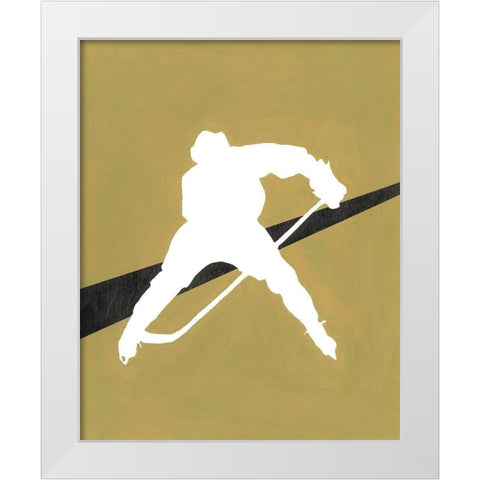 Its All About the Game VIII White Modern Wood Framed Art Print by Moore, Regina