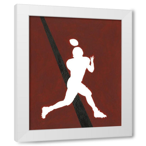 Its All About the Game IX White Modern Wood Framed Art Print by Moore, Regina
