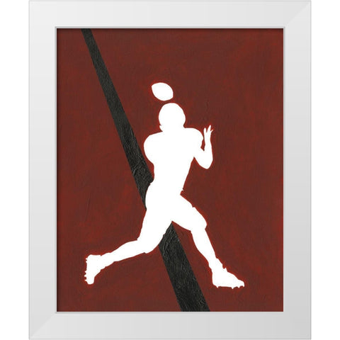 Its All About the Game IX White Modern Wood Framed Art Print by Moore, Regina