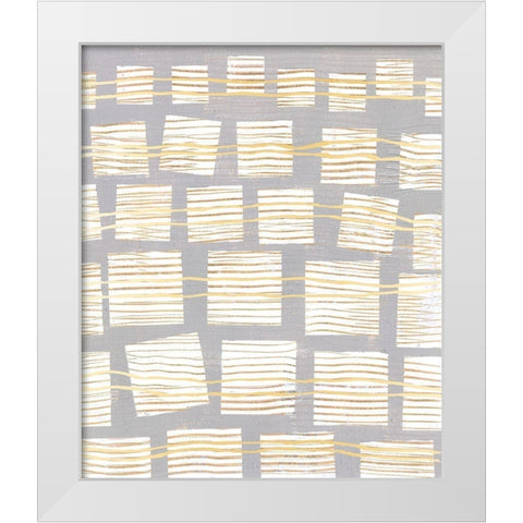 Networks I White Modern Wood Framed Art Print by Lam, Vanna
