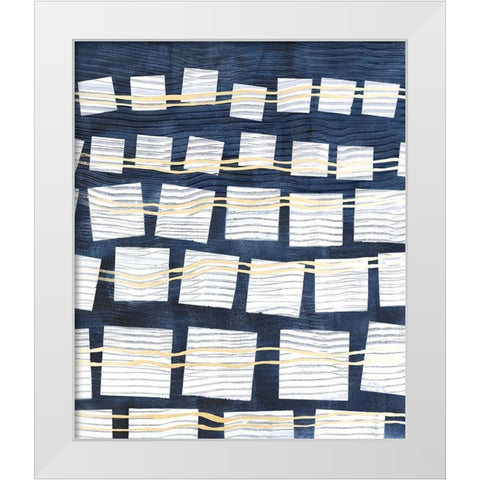 Networks III White Modern Wood Framed Art Print by Lam, Vanna