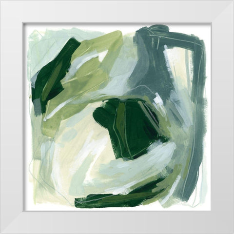 Emerald Spin I White Modern Wood Framed Art Print by Vess, June Erica