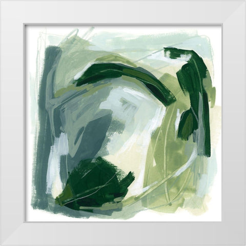Emerald Spin II White Modern Wood Framed Art Print by Vess, June Erica