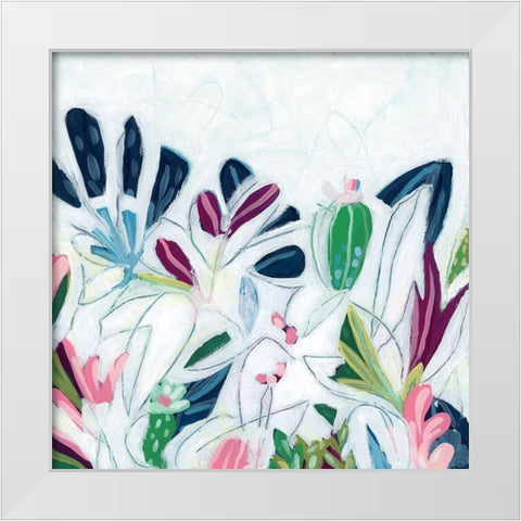 Tropical Trace II White Modern Wood Framed Art Print by Vess, June Erica
