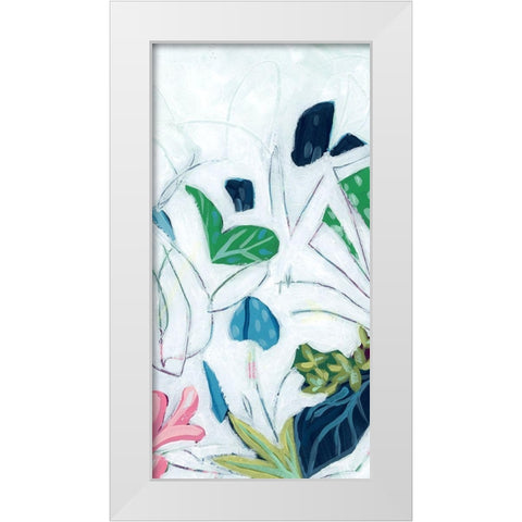 Tropical Trace V White Modern Wood Framed Art Print by Vess, June Erica