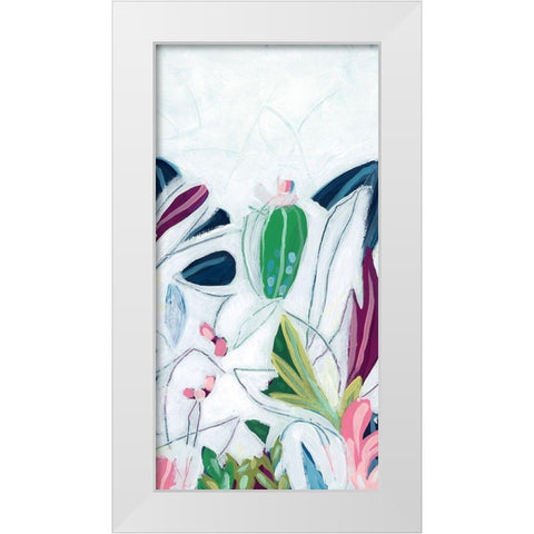 Tropical Trace VI White Modern Wood Framed Art Print by Vess, June Erica
