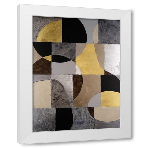 Neutral Framework I White Modern Wood Framed Art Print by Willett, Michael
