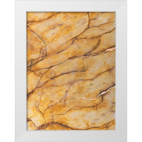 Yellow Marble II White Modern Wood Framed Art Print by Willett, Michael