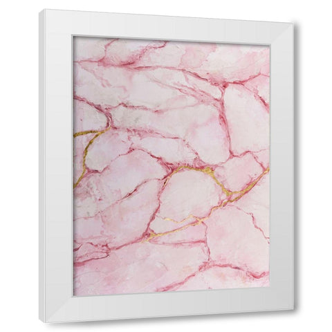 Rose Marble I White Modern Wood Framed Art Print by Willett, Michael