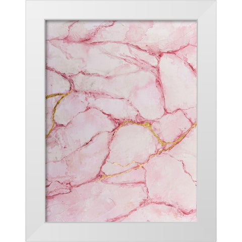 Rose Marble I White Modern Wood Framed Art Print by Willett, Michael