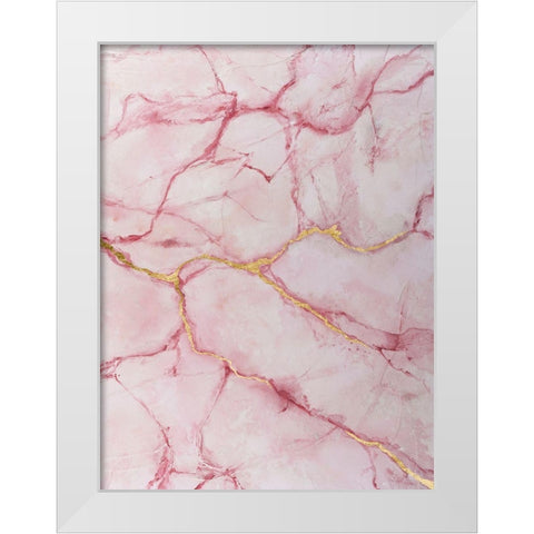 Rose Marble II White Modern Wood Framed Art Print by Willett, Michael